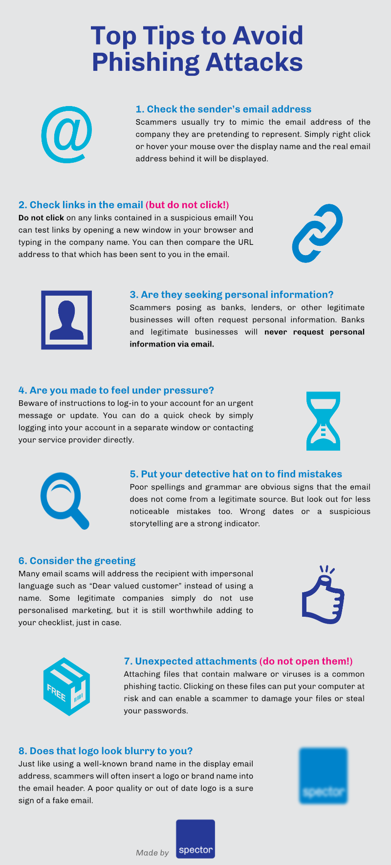 Top Tips to Avoid Phishing Attacks Infographic