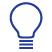blue and white lightbulb icon