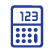 blue and white calculator icon