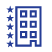 blue and white office block icon